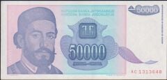 Yugoslavya 50000 Dinar 1993 Çilaltı