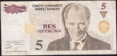 8.Emisyon 5 YTL D31 944285 Çok Temiz+