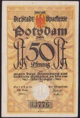 Almanya 50 Pfennig Notgeld 1921 Çil