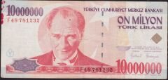 7.Emisyon 10 000 000 Lira F48 781232 Temiz