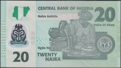 Nijerya 20 Naira 2015 Çilaltı Polymer