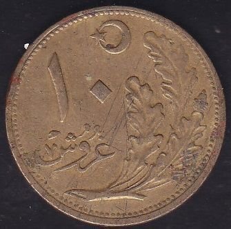 1924 (1340) Yılı 10 Kuruş