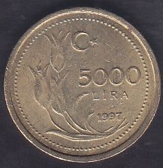 1997 Yılı 5000 Lira Çilaltı Çil