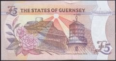 Guernsey 5 Pound 1986 -2008 Çil Pick 56c