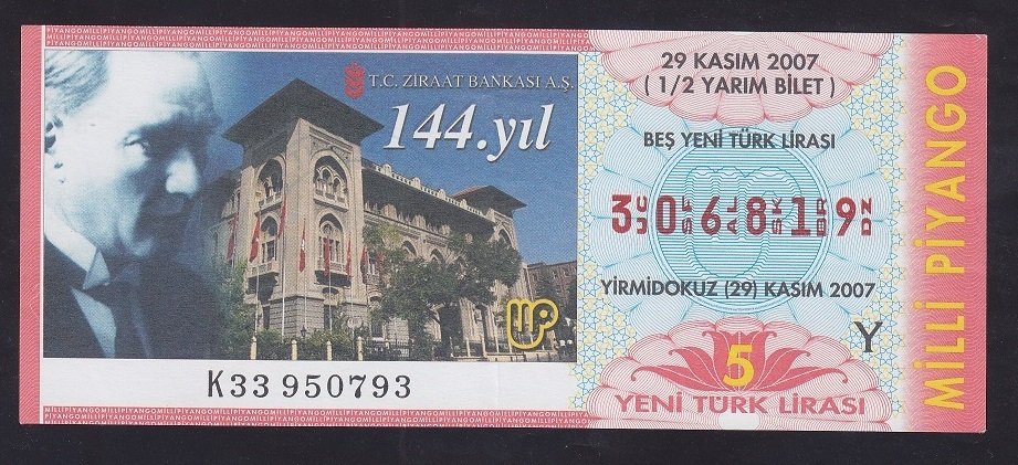 2007 29 KASIM YARIM BİLET