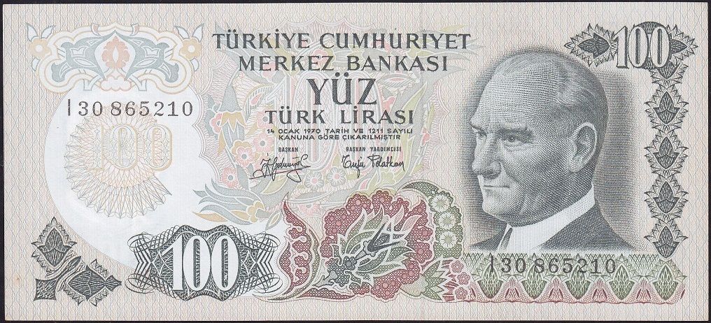 6.Emisyon 2.Tertip 100 Lira I30 865210 Çilaltı Çil