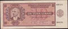 3.Emisyon 10 Lira D2 394035 Çok Temiz