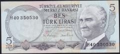 6.Emisyon 2.Tertip 5 Lira H40 350530 Çilaltı