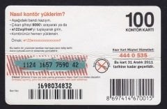 TURKCELL HAZIR KART 100 KONTÖR - NAR SKT 2011