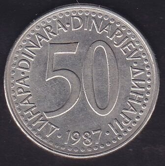 Yugoslavya 50 Dinar 1987