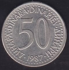 Yugoslavya 50 Dinar 1987