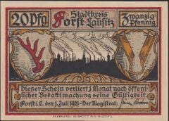 Almanya 20 Pfennig Notgeld 1921 Çil