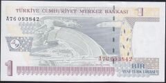 8.Emisyon 1 YTL A76 093842 Çil