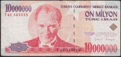 7.Emisyon 10 000 000 Lira F41 347618 Temiz