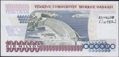 7.Emisyon 2.Tertip 1 000 000 Lira N03 439545 Ççt Çilaltı