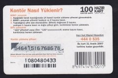 TURKCELL HAZIR KART 100 KONTÖR - İNDİRİMLİ SEÇMECELER - SKT 2007
