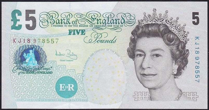 İngiltere 5 Pound 2004 Çil Pick 391c
