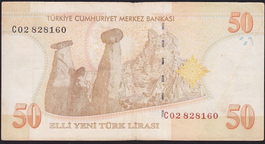 8.Emisyon 50 YTL C02 828160 Çok Temiz