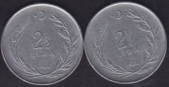 1964 Yılı 2.5 Lira (Ters Düz Takım)