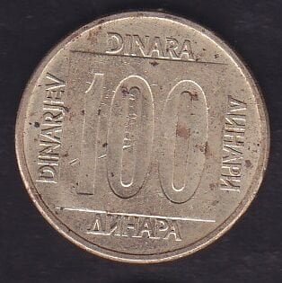 Yugoslavya 100 Dinar 1989