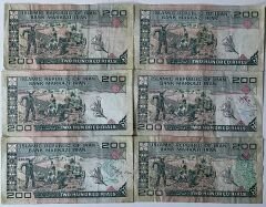 6 Adet İran 200 Riyal Lotu Çok Temiz