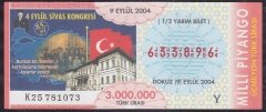2004 9 EYLÜL YARIM BİLET Y SERİSİ
