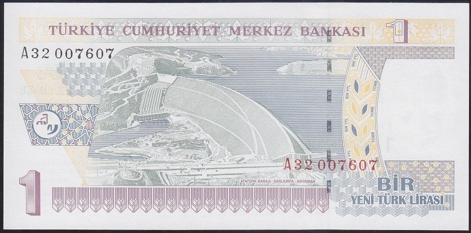 8.EMİSYON 1 YTL A32 007607 ÇİL