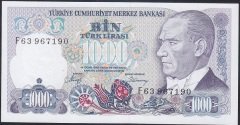 7.EMİSYON 2.TERTİP 1000 LİRA F63 967190 ÇİL