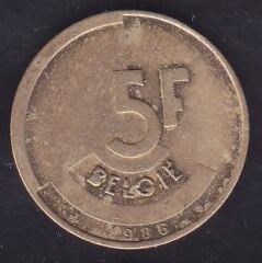 Belçika 5 Frank 1986
