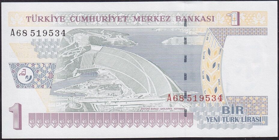 8.Emisyon 1 YTL A68 519534 Çil