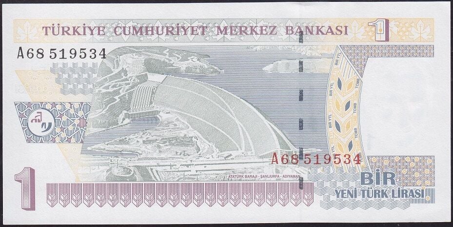 8.Emisyon 1 YTL A68 5195XX Çil