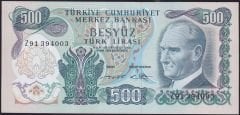 6.Emisyon 2.Tertip 500 Lira Z91 394003 Çilaltı Çil