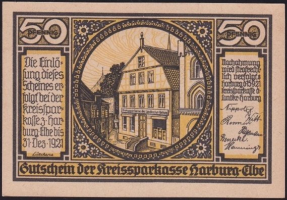 Almanya 50 Pfennig Notgeld 1921 Çil