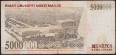 7.Emisyon 5 000 000 Lira B47 068192 Temiz