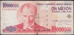 7.Emisyon 10 000 000 Lira F23 178992 Haliyle