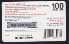 TURKCELL HAZIR KART 100 KONTÖR BERDAN MARDİNİ SKT 2008