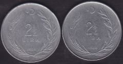 1966 Yılı 2.5 Lira (Ters Düz Takım)