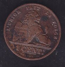 Belçika 1 Cent 1899 Belges