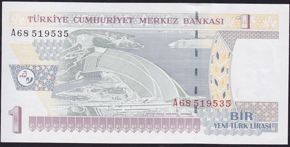 8.Emisyon 1 YTL A68 519535 Çil