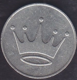 TAÇ FİGÜRLÜ JETON ÇOK ÇOK TEMİZ