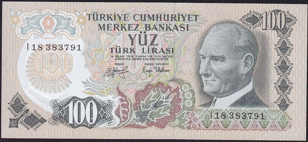 6.Emisyon 2.Tertip 100 Lira I18 383791 Çil
