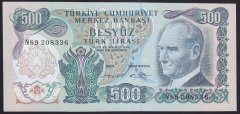 6.EMİSYON 2.TERTİP 500 LİRA N89 208336 ÇİLALTI ÇİL