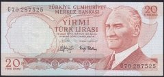 6.EMİSYON 3.TERTİP 20 LİRA G70 287525 ÇİLALTI ÇİL