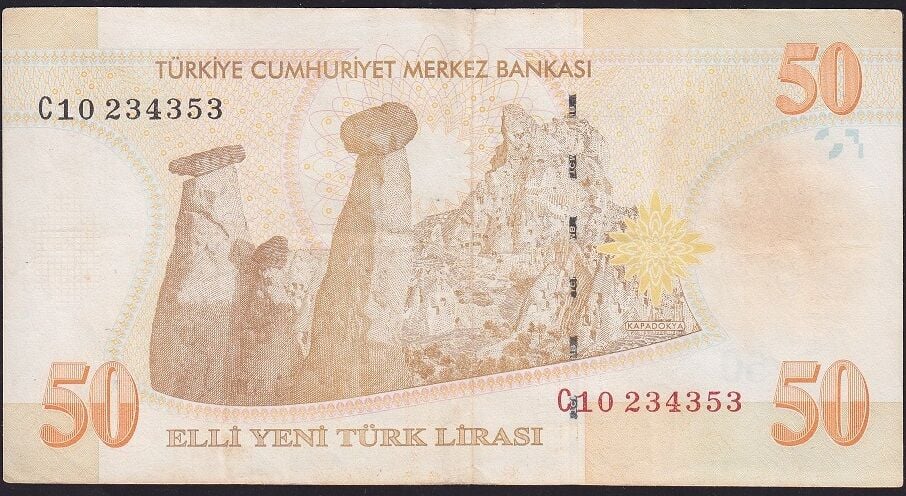 8.Emisyon 50 YTL C10 234353 Çok Temiz