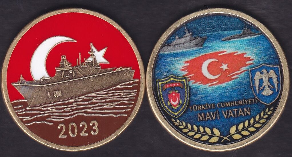 Mavi Vatan Gemi Madalya 43 mm