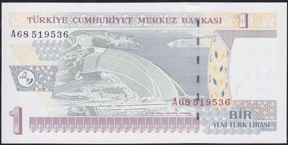 8.Emisyon 1 YTL A68 519536 Çil