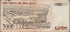 7.Emisyon 5 000 000 Lira B28 448468 Temiz
