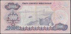 6.EMİSYON 3.TERTİP 1000 LİRA F49 510340 ÇOK TEMİZ (DÜZLENMİŞ)