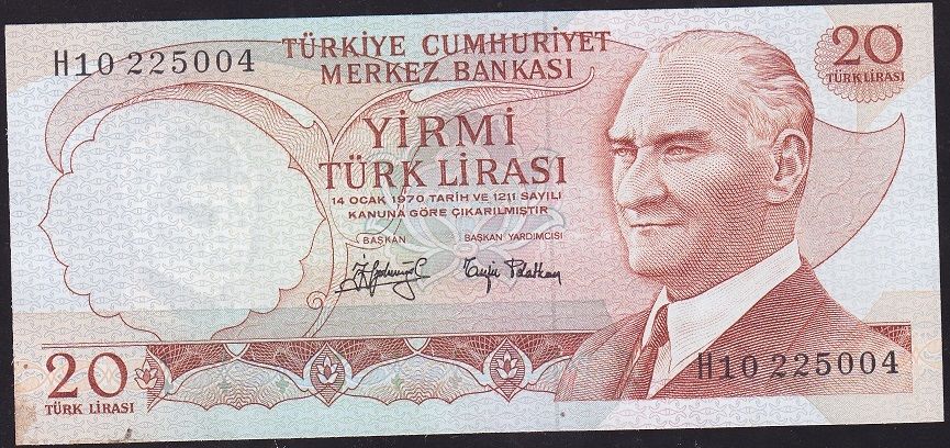 6.Emisyon 3.Tertip 20 Lira H10 225004 Çilaltı Çil