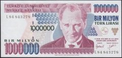 7.Emisyon 2.Tertip 1 000 000 Lira L84 843278 Çilaltı Çil
